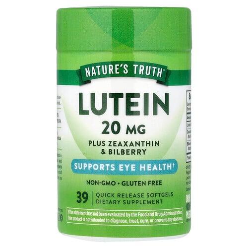 Nature S Truth Lutein Plus Zeaxanthin Bilberry 39 Quick Release Softgels