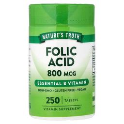 Nature S Truth Folic Acid 800 Mcg 250 Tablets