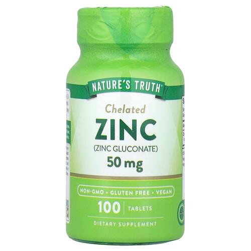 Nature S Truth Zinc Chelated 50 Mg 100 Tablets