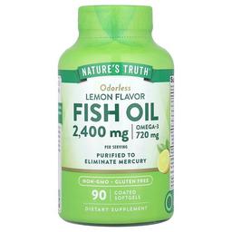 Nature S Truth Fish Oil Lemon 90 Coated Softgels 1 200 Mg Per Softgel