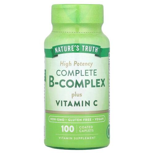 Nature S Truth Complete B Complex Plus Vitamin C High Potency 100 Coated Caplets