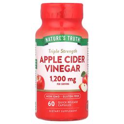 Nature S Truth Triple Strength Apple Cider Vinegar 60 Quick Release Capsules 600 Mg Per Capsule