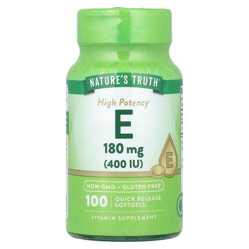 Nature S Truth Vitamin E High Potency 180 Mg 400 Iu 100 Quick Release Softgels product image