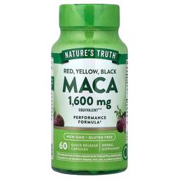 Nature S Truth Red Yellow Black Maca 1 600 Mg 60 Quick Release Capsules