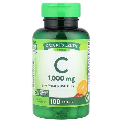 Nature S Truth Vitamin C Plus Wild Rose Hips 100 Caplets