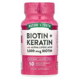 Nature S Truth Biotin Keratin With Alpha Lipoic Acid 50 Quick Release Capsules