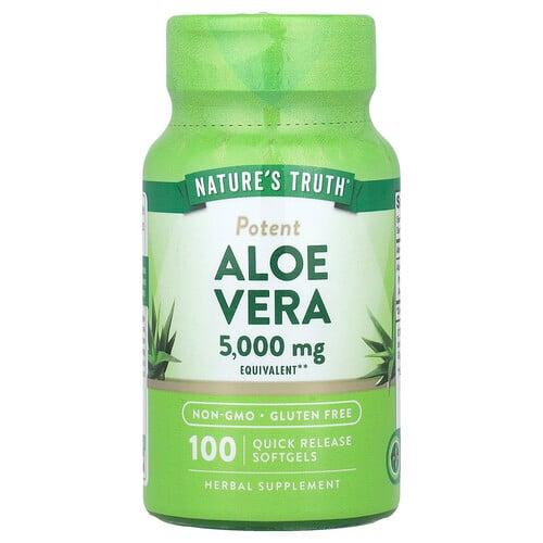 Nature S Truth Aloe Vera 5 000 Mg 100 Quick Release Softgels