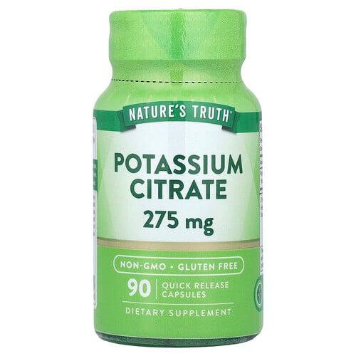 Nature S Truth Potassium Citrate 275 Mg 90 Quick Release Capsules