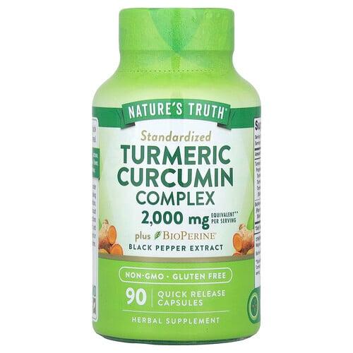 Nature S Truth Turmeric Curcumin Complex Plus Bioperine Black Pepper Extract 90 Quick Release Capsules