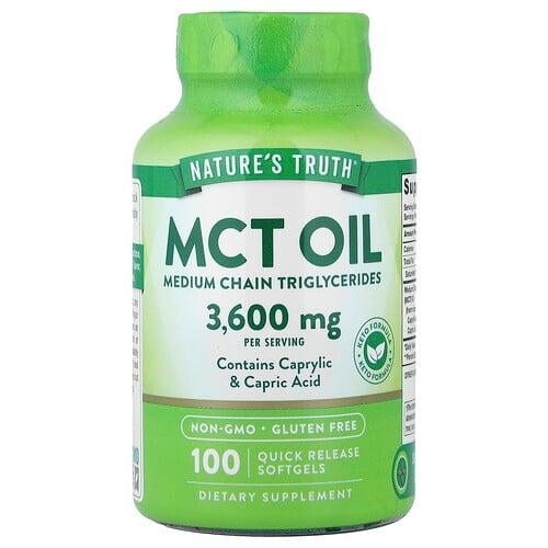 Nature S Truth Mct Oil 100 Quick Release Softgels 1 200 Mg Per Softgel product image