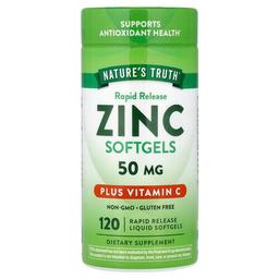 Nature S Truth Zinc Plus Vitamin C 120 Rapid Release Liquid Softgels