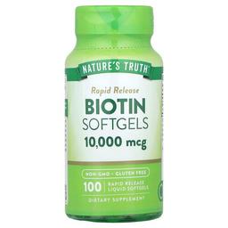Nature S Truth Biotin 10 000 Mcg 100 Rapid Release Liquid Softgels