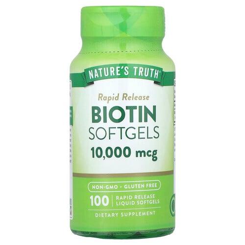 Nature S Truth Biotin 10 000 Mcg 100 Rapid Release Liquid Softgels product image