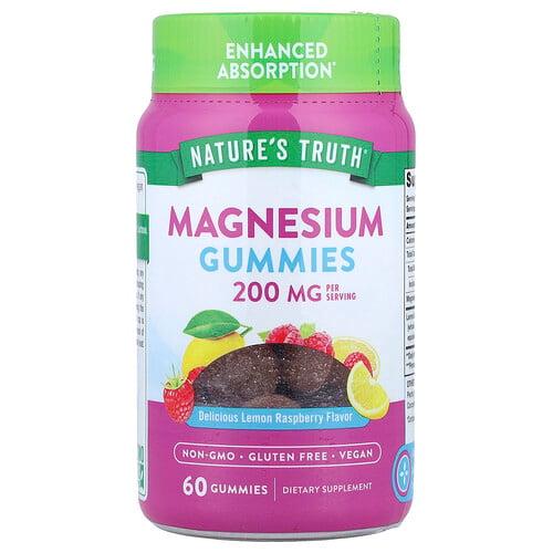 Nature S Truth Magnesium Gummies Delicious Lemon Raspberry 60 Gummies product image