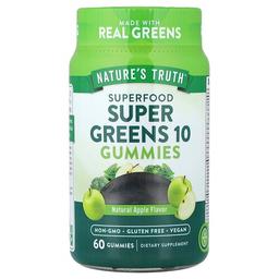 Nature S Truth Superfood Super Greens 10 Gummies Natural Apple 60 Gummies