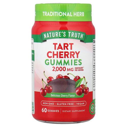 Nature S Truth Tart Cherry Gummies Delicious Cherry 60 Gummies 1 000 Mg Per Gummy