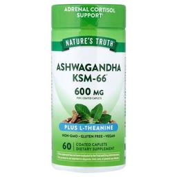 Nature S Truth Ashwagandha Ksm 66 Plus L Theanine 60 Coated Caplets