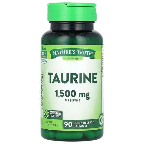 Nature S Truth Vitamins Taurine 90 Quick Release Capsules 500 Mg Per Capsule
