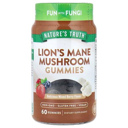 Nature S Truth Lion S Mane Mushroom Gummies Delicious Mixed Berry 60 Gummies