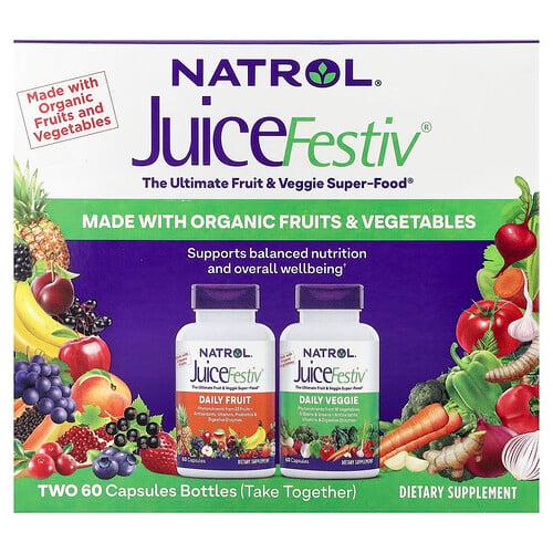 Natrol Juicefestiv 2 Bottles 60 Capsules Each