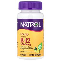 Natrol Methyl B12 Lemon 1 000 Mcg 60 Tablets