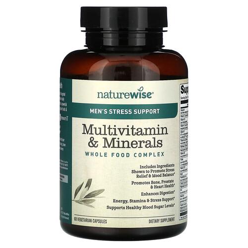 Naturewise Men S Stress Support Multivitamin Mineral 60 Vegetarian Capsules