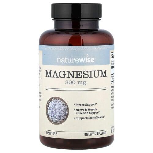 Naturewise Magnesium 90 Softgels 100 Mg Per Softgel