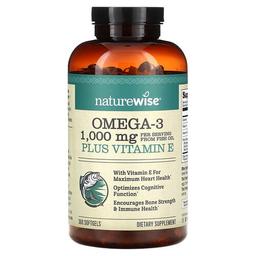 Naturewise Omega 3 Plus Vitamin E 360 Softgels
