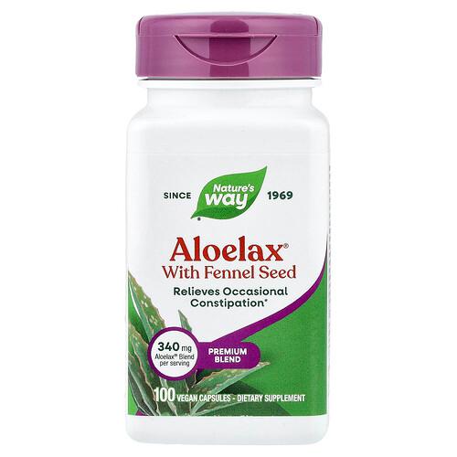 Nature S Way Aloelax With Fennel Seed 100 Vegan Capsules product image