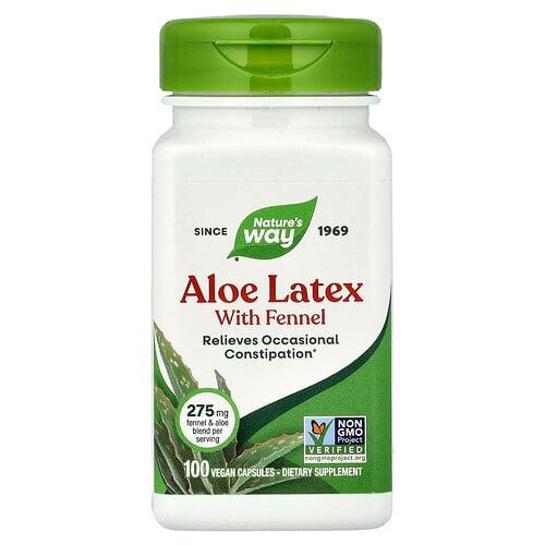 Nature S Way Aloe Latex With Fennel 100 Vegan Capsules