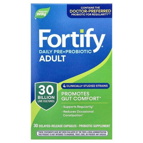 Nature S Way Fortify Daily Pre Probiotic Adult 30 Delayed Release Capsules