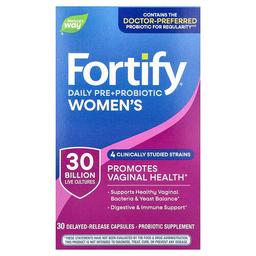 Nature S Way Fortify Women S Daily Pre Probiotic 30 Billion Cfu 30 Delayed Release Capsules