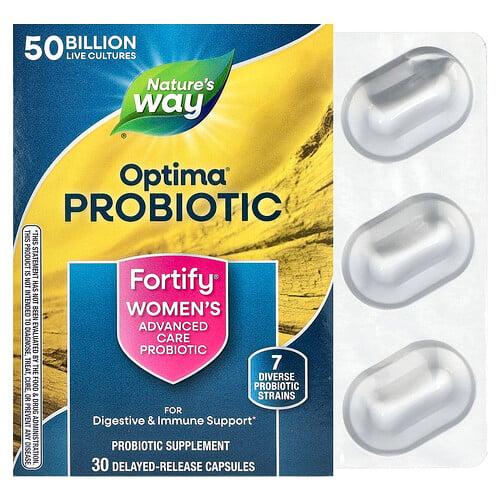 Nature S Way Optima Probiotic Fortify Women S Advanced Care Probiotic 30 Delayed Release Capsules