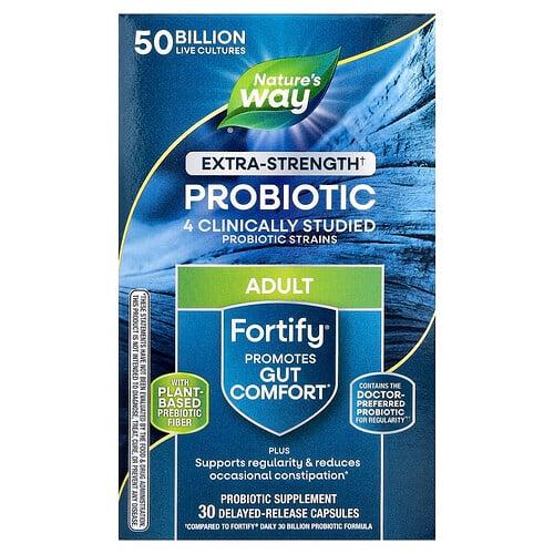 Nature S Way Fortify Probiotic Adult 50 Billion 30 Delayed Release Capsules