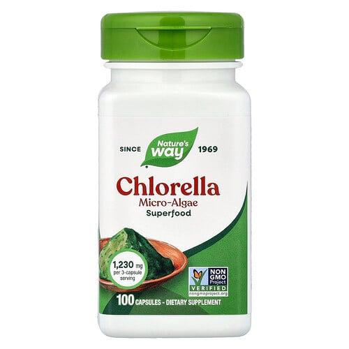 Nature S Way Chlorella Micro Algae 100 Capsules 410 Mg Per Capsule