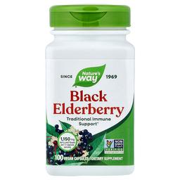 Nature S Way Black Elderberry 100 Vegan Capsules 575 Mg Per Capsule