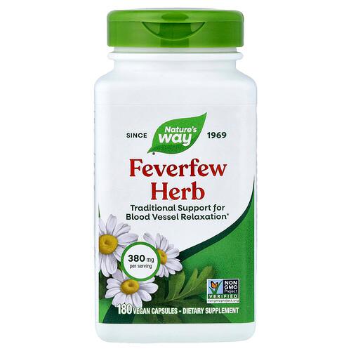 Nature S Way Feverfew Herb 380 Mg 180 Vegan Capsules