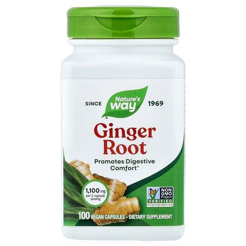 Nature S Way Ginger Root 100 Vegan Capsules 550 Mg Per Capsule