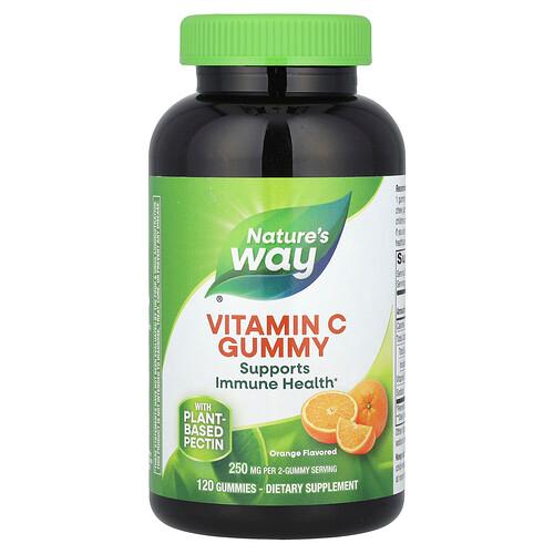 Nature S Way Vitamin C Gummies Orange 120 Gummies 125 Mg Per Gummy