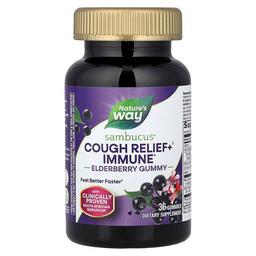 Nature S Way Sambucus Cough Relief Immune Elderberry Gummy 36 Gummies