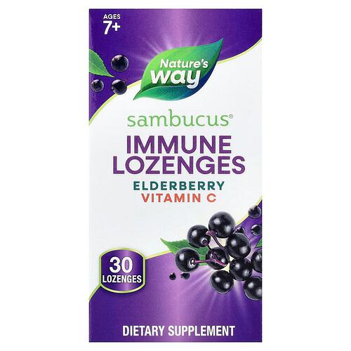 Nature S Way Sambucus Immune Lozenges Elderberry Vitamin C Ages 7 30 Lozenges