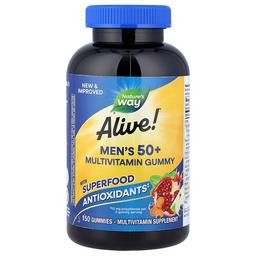 Nature S Way Alive Men S 50 Multivitamin Gummy Fruit 150 Gummies