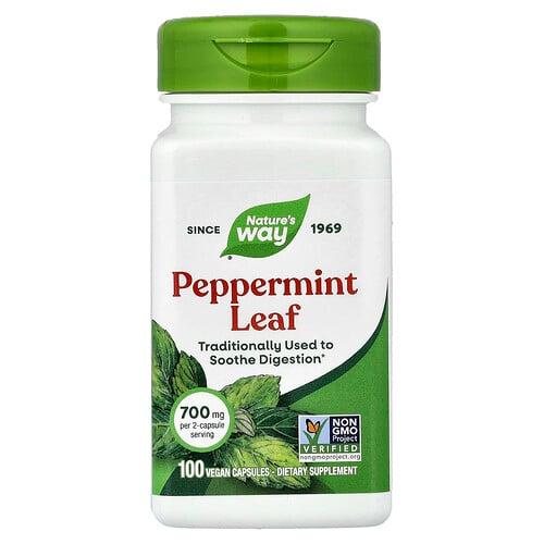 Nature S Way Peppermint Leaf 100 Vegan Capsules 350 Mg Per Capsule