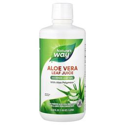 Nature S Way Aloe Vera Leaf Juiceand Inner Leaf Gel With Aloe Polymax Wild Berry 33 8 Fl Oz 1 Liter