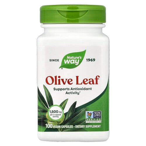 Nature S Way Olive Leaf 100 Vegan Capsules 500 Mg Per Capsule