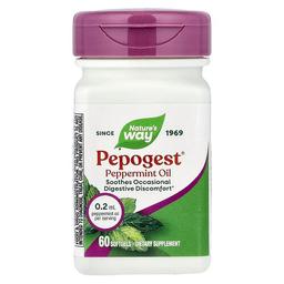 Nature S Way Pepogest Peppermint Oil 0 2 Ml 60 Softgels