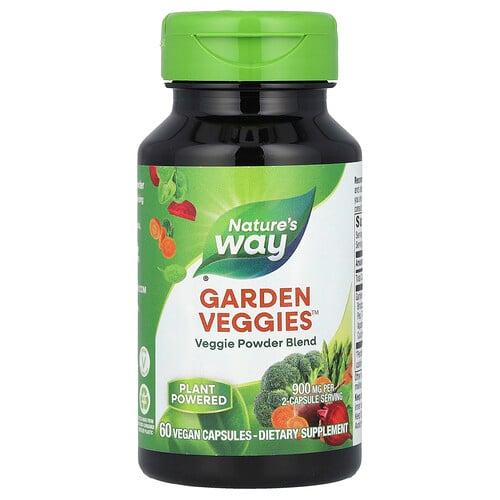 Nature S Way Garden Veggies Veggie Powder Blend 60 Vegan Capsules