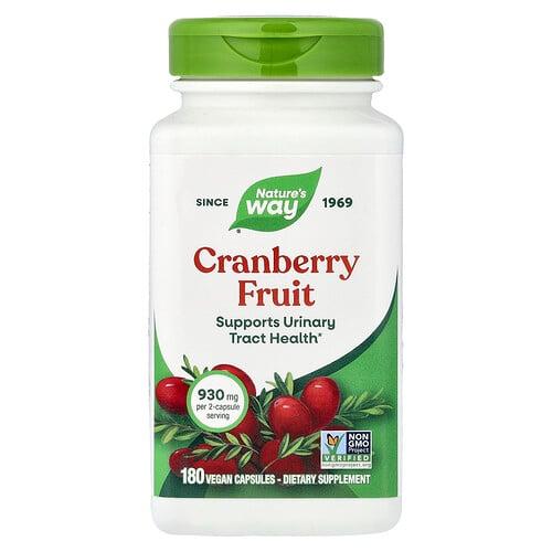 Nature S Way Cranberry Fruit 180 Vegan Capsules 465 Mg Per Capsule