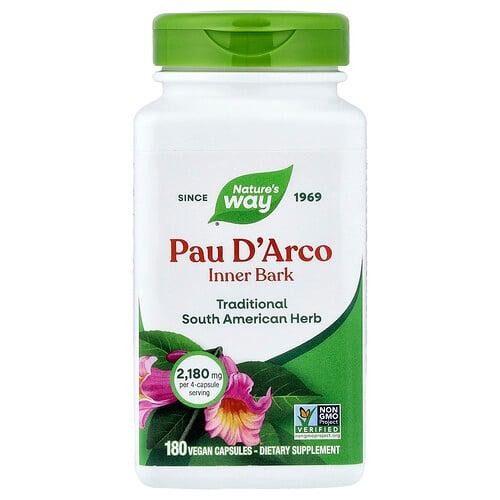 Nature S Way Pau D Arco Inner Bark 180 Vegan Capsules 545 Mg Per Capsule