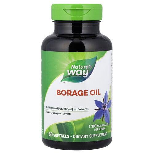 Nature S Way Borage Oil 1 300 Mg 60 Softgels